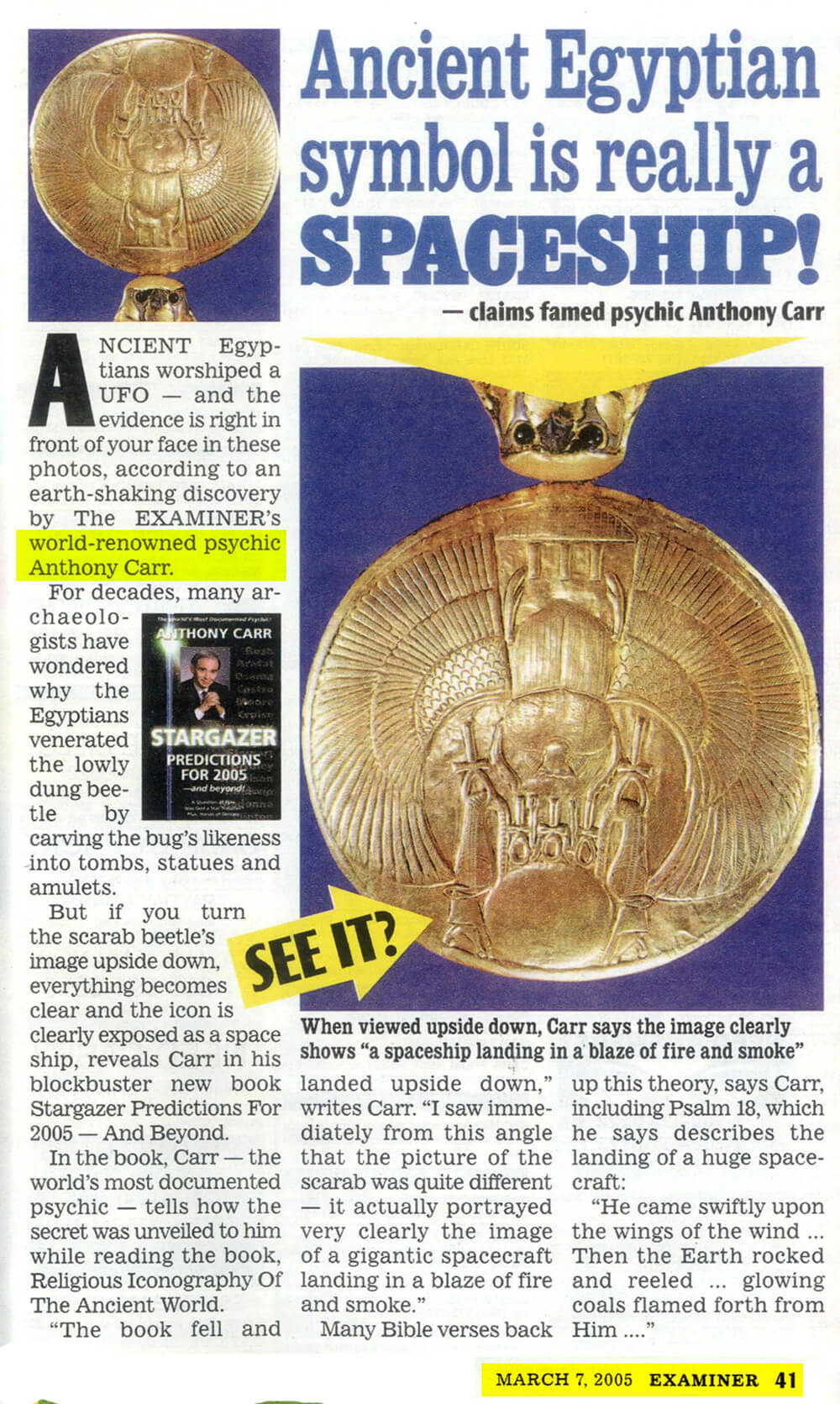 Anthony Spaceship in Examiner